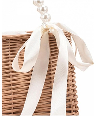 Handwoven, Basket Organizer Box Handbag Parties Photo Props Pearl Handle $9.12 Handbags