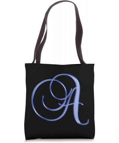 A Blue Black Navy Royal Yellow Initial Monogram Letter Name Tote Bag $12.02 Totes