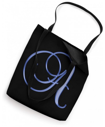 A Blue Black Navy Royal Yellow Initial Monogram Letter Name Tote Bag $12.02 Totes