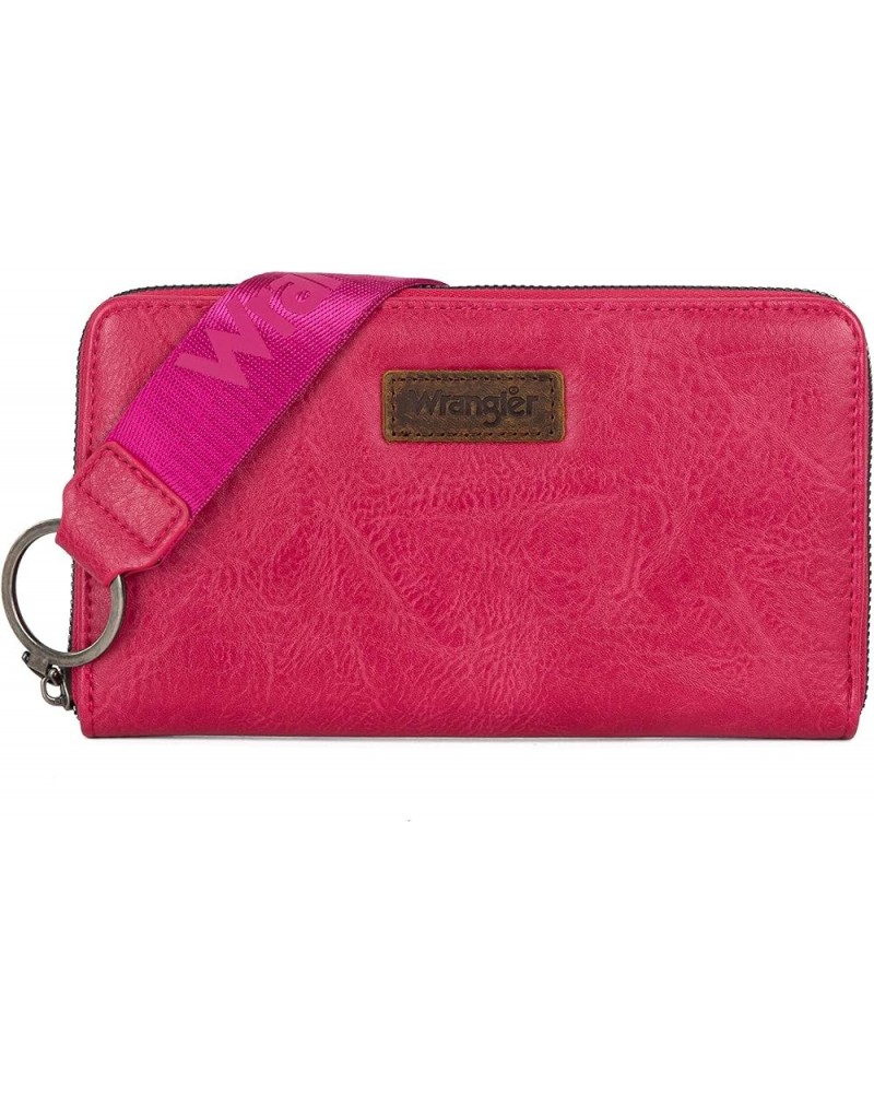 Womens Wallet Wristlet Long Purse Clutch Large Capacity Hot Pink $19.19 Wallets