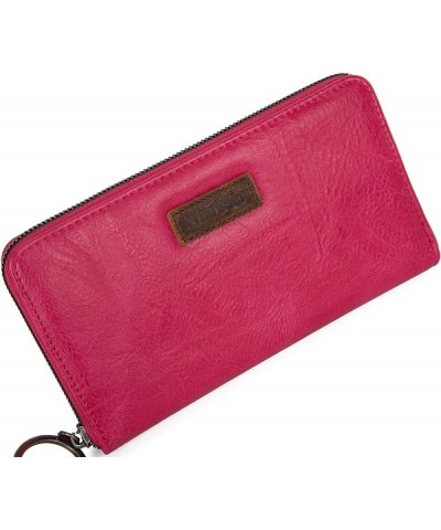 Womens Wallet Wristlet Long Purse Clutch Large Capacity Hot Pink $19.19 Wallets