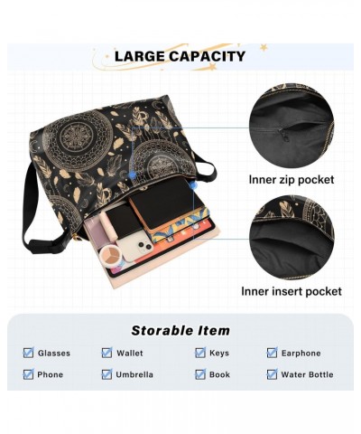 Boho Golden Hobo Bags for Women Leather Purses Crossbody Bag Shoulder Bag Handbag for Travel Work Gifts $13.53 Hobo Bags