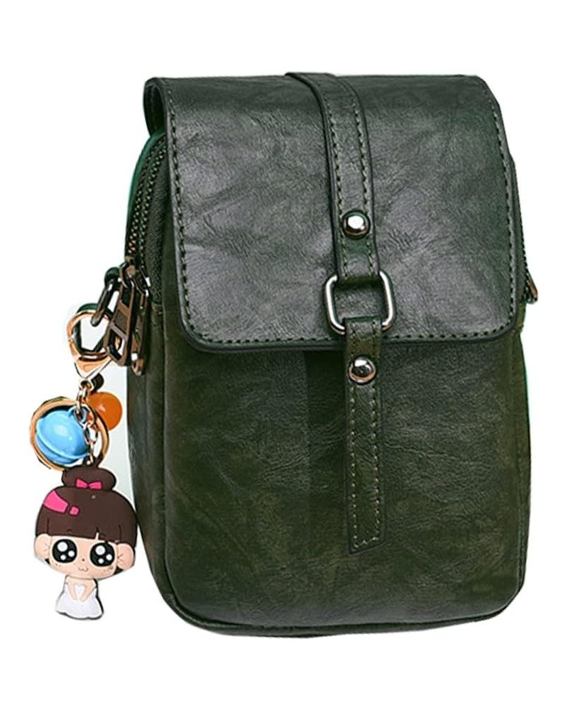 Small Crossbody Bags for Women Vintage Cell Phone Purse Mini Satchel Bag Vegan Leather Flap Zipper Wallet Cute Ladies Green $...