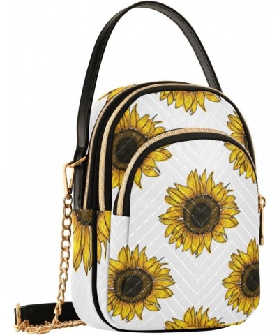 Cell Phone Purse Sunflower Pattern Crossbody Handbag Durable Shoulder Bag Sturdy Travel Pouch Compact Chic Bag for Women Dail...