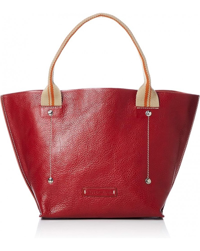 Vessetta Leather Shopping Tote Inner Bag Red $91.76 Totes