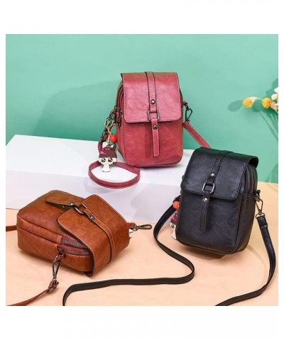 Small Crossbody Bags for Women Vintage Cell Phone Purse Mini Satchel Bag Vegan Leather Flap Zipper Wallet Cute Ladies Green $...