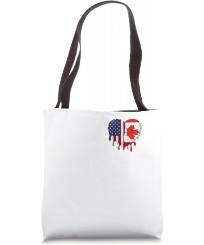 Canada Heritage American Grown Heart Canada Flag Tote Bag $14.78 Totes