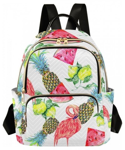 Women Backpack Flamingo Pineapple Lime Watermelon Anti-Theft Travel Backpack with Luggage Belt Lightweight Handbag Lady Purse...