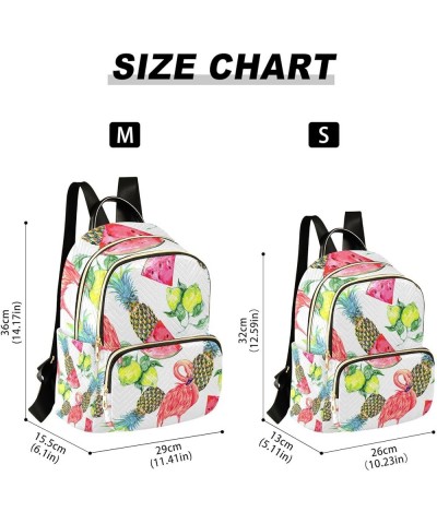 Women Backpack Flamingo Pineapple Lime Watermelon Anti-Theft Travel Backpack with Luggage Belt Lightweight Handbag Lady Purse...