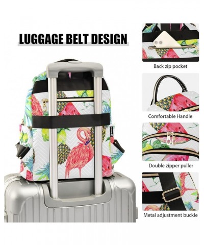 Women Backpack Flamingo Pineapple Lime Watermelon Anti-Theft Travel Backpack with Luggage Belt Lightweight Handbag Lady Purse...