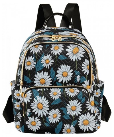 Fashion Backpack Mini Backpack Purse Casual Daily Backpack Blue Daisy for Travel for College Work Small $15.04 Backpacks