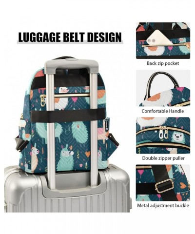 Small Backpack Purse for Women, Colorful Alpacas Travel Bag Casual Daypack Shoulder Bag Medium $17.28 Backpacks