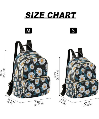 Fashion Backpack Mini Backpack Purse Casual Daily Backpack Blue Daisy for Travel for College Work Small $15.04 Backpacks