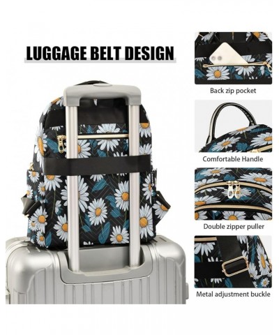 Fashion Backpack Mini Backpack Purse Casual Daily Backpack Blue Daisy for Travel for College Work Small $15.04 Backpacks