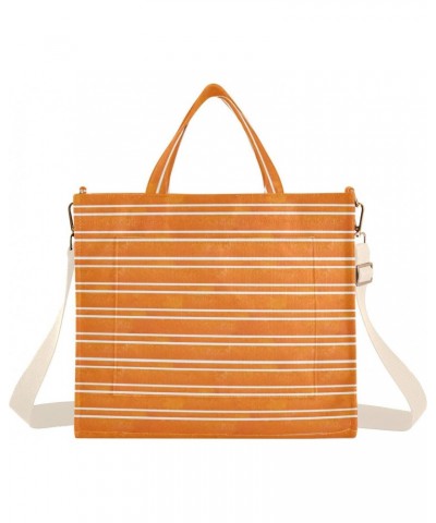 Beautiful Orange Stripes Corduroy Tote Bag for Women Hobo Crossbody Bag Purse Stylish Shoulder Handbag Messenger Bags, S $10....