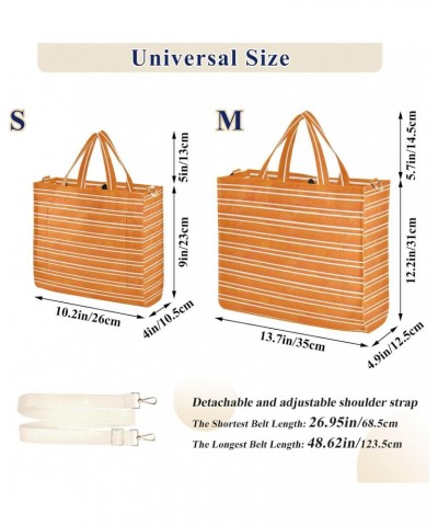 Beautiful Orange Stripes Corduroy Tote Bag for Women Hobo Crossbody Bag Purse Stylish Shoulder Handbag Messenger Bags, S $10....