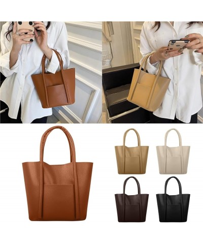 Women's Solid Color Large Capacity And Multi Color Optional Bags Are Suitable For All Age Cute Shoulder Bag Brown $6.70 Shoul...