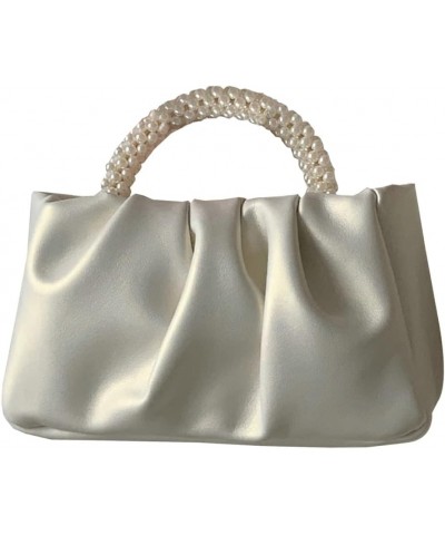 Cloud Bag for Women Fancy Fairy Tote Handbag Phone Bag Trendy Pearl Handle Mini Purse Clutch A-white $31.49 Totes