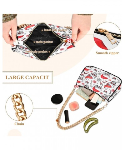 Crossbody Bags for Women Shoulder Purse Skeleton Christmas Handbags Stylish Clutch Purse with Chain Strap $13.80 Totes