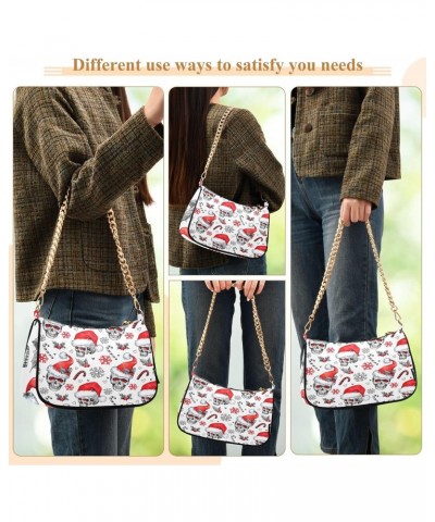 Crossbody Bags for Women Shoulder Purse Skeleton Christmas Handbags Stylish Clutch Purse with Chain Strap $13.80 Totes