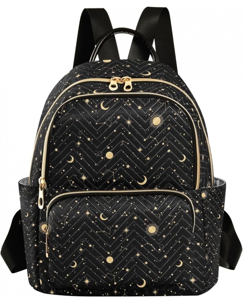 Feathers on Blue Dot Quilted Backpacks Woman Backpack Purse Small Travel Purse Starry Cosmos Medium $19.88 Backpacks