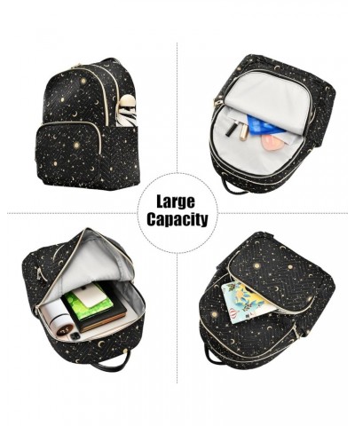 Feathers on Blue Dot Quilted Backpacks Woman Backpack Purse Small Travel Purse Starry Cosmos Medium $19.88 Backpacks