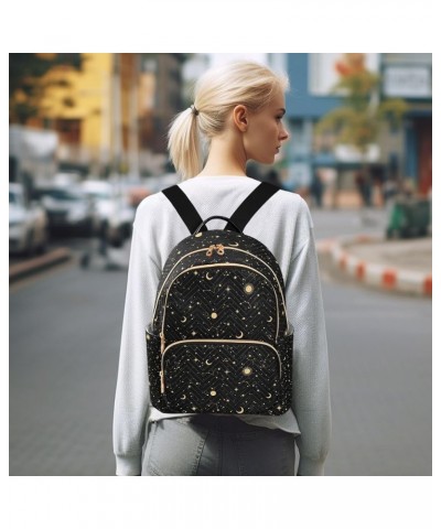 Feathers on Blue Dot Quilted Backpacks Woman Backpack Purse Small Travel Purse Starry Cosmos Medium $19.88 Backpacks