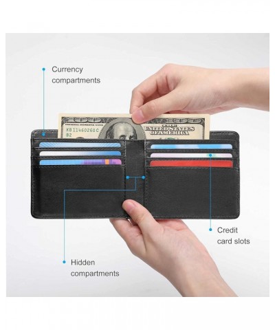 Leather Bifold Wallet Coin Purse Soft Stylish Credit Pass Case Card-Holder for Boy Girl Men Woman Money Storage Multi 5 $14.2...