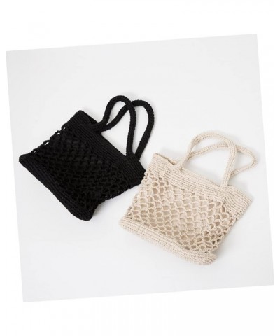 2pcs Cotton Woven Bag Woven Crossbody Bags for Women Crossbody Tote Bags for Women Straw Tote Beach Bag Beigex3pcs $21.65 Others