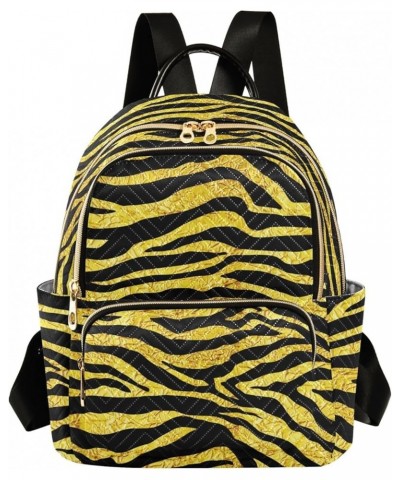 Travel Backpack Purse for Women Fashion Anti-theft Work Casual Yellow Zebra Stripes Daypack Shoulder Bag Medium Size Small $1...