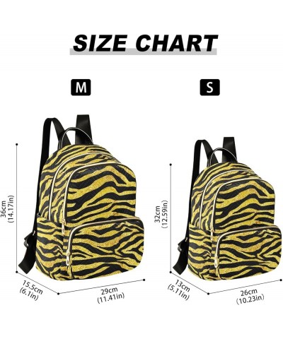 Travel Backpack Purse for Women Fashion Anti-theft Work Casual Yellow Zebra Stripes Daypack Shoulder Bag Medium Size Small $1...