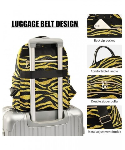 Travel Backpack Purse for Women Fashion Anti-theft Work Casual Yellow Zebra Stripes Daypack Shoulder Bag Medium Size Small $1...