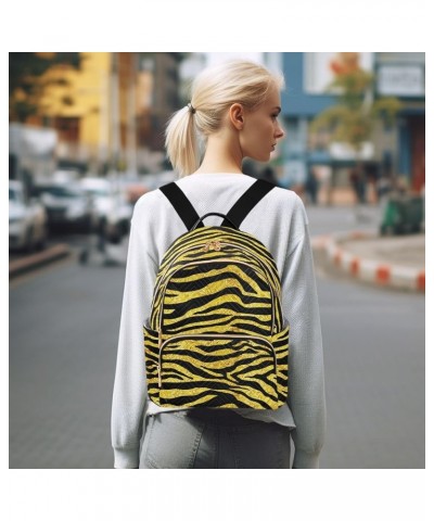 Travel Backpack Purse for Women Fashion Anti-theft Work Casual Yellow Zebra Stripes Daypack Shoulder Bag Medium Size Small $1...