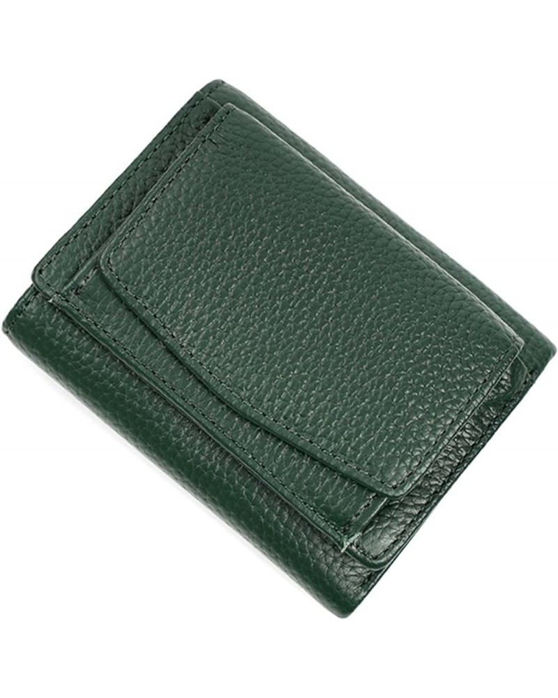 Women's Multi-Pocket Card Holder Genuine Leather Wallet RFID Blocking Purses Clutch Bag Ladies Small Wallets D / Green $22.79...