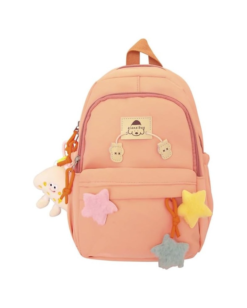 Cute Backpack for Women Men, Fashion Kawaii Shoulder Bag Durable Aesthetic Cute Backpack Purse Harajuku Hiking Travel (pink c...