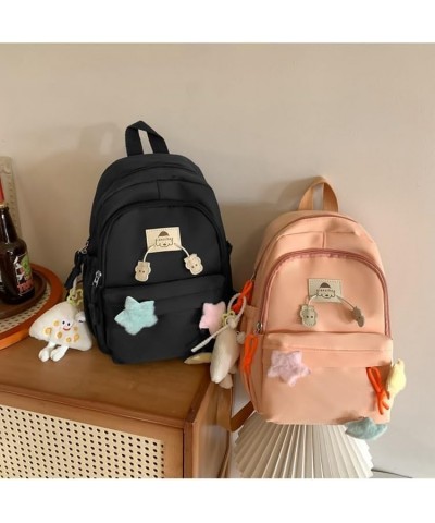 Cute Backpack for Women Men, Fashion Kawaii Shoulder Bag Durable Aesthetic Cute Backpack Purse Harajuku Hiking Travel (pink c...