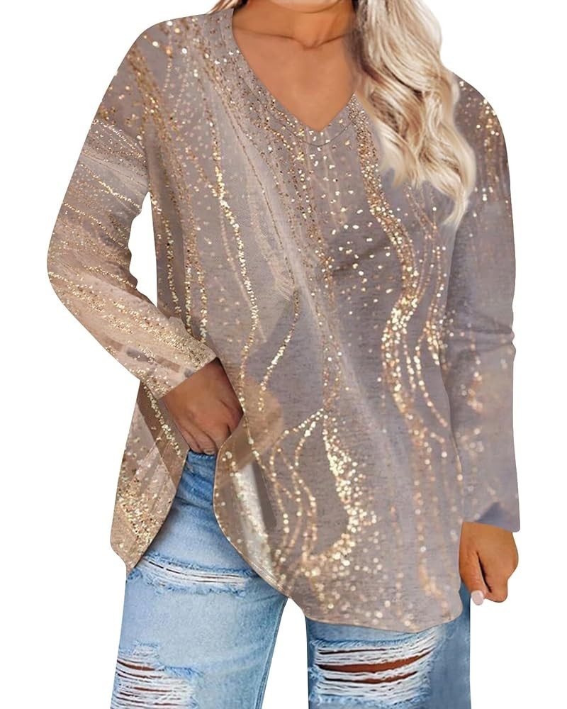 Womens V Neck Sweatshirt Pullover 2023 2023 Drop Shoulder Fall Outfits Casual Workout Vintage Style Trendy Sweater 1-gold $11...