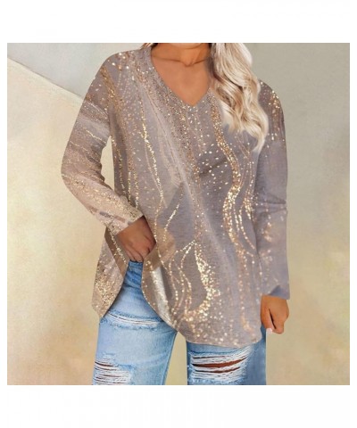 Womens V Neck Sweatshirt Pullover 2023 2023 Drop Shoulder Fall Outfits Casual Workout Vintage Style Trendy Sweater 1-gold $11...