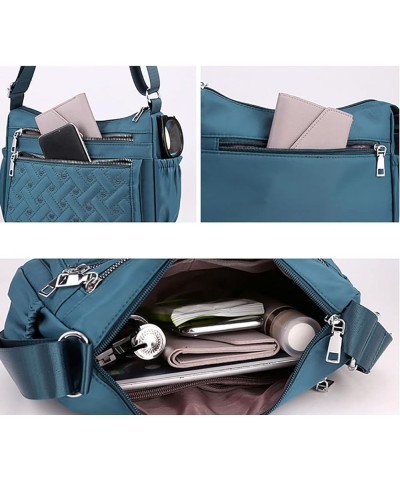 Women Crossbody Bag Quilted Large Capacity Travel Shoulder Messenger Bag Multi Pockets Handbag Purse Satche Dark Blue $13.08 ...