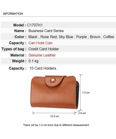 Real Leather Men Wallet ID Credit Card Holder Wallets Male Small Coin Purse Women Money Bag Vallet Slim Thin Mini Walet (Colo...