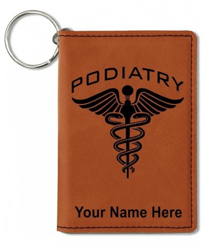 ID Holder Wallet, Podiatry, Personalized Engraving Included (Teal) Dark Brown $14.55 Wallets