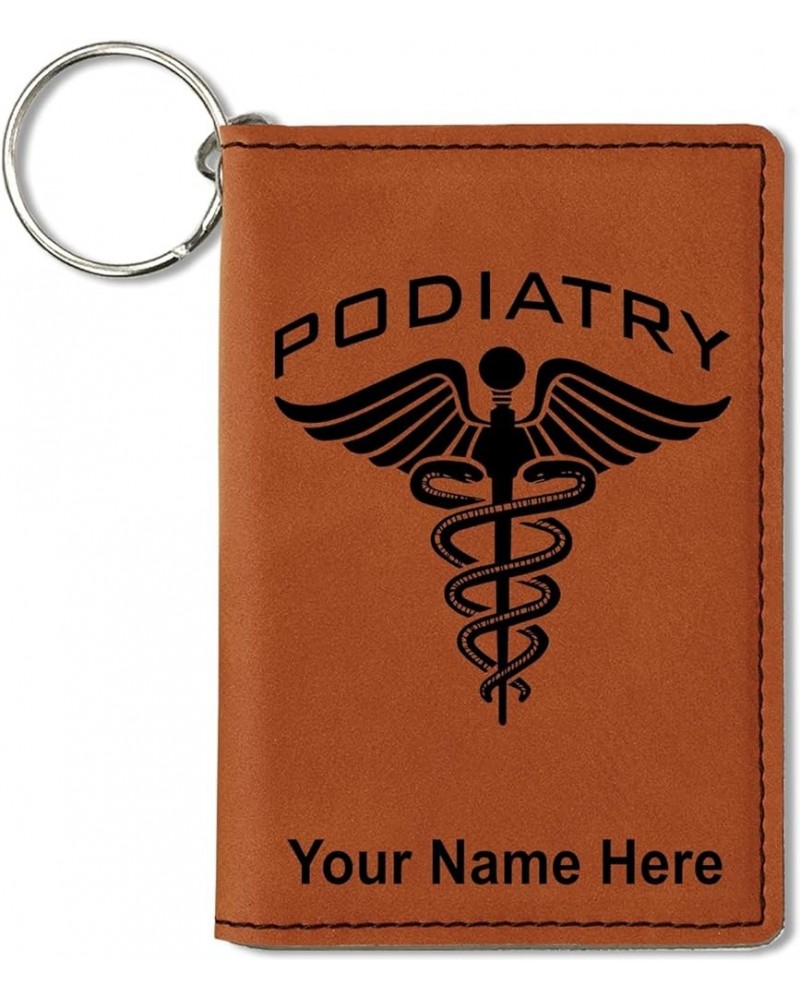 ID Holder Wallet, Podiatry, Personalized Engraving Included (Teal) Dark Brown $14.55 Wallets