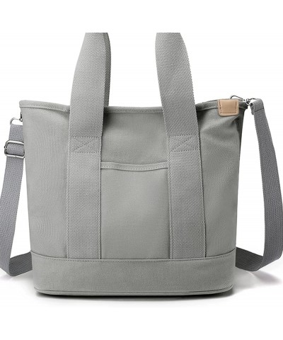 Women Msenr Bag Fashion Fem Tote Bag Casl Lar ity Multi-Function Portable Simple for Wed Vation Grey $9.07 Shoulder Bags