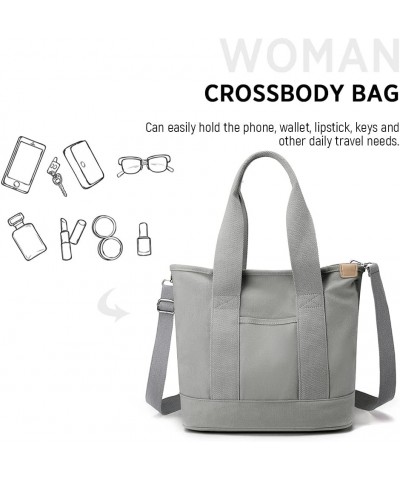 Women Msenr Bag Fashion Fem Tote Bag Casl Lar ity Multi-Function Portable Simple for Wed Vation Grey $9.07 Shoulder Bags