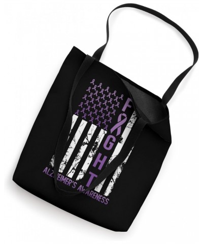 Alzheimer's Awareness Month Day USA Flag Ribbon Purple Tote Bag $14.80 Totes