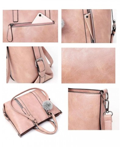 PU Leather Tote Hobo for Women Shoulder Crossbody Bags Elegant 4pcs Satchel Clutches Wallets Gray $23.31 Totes