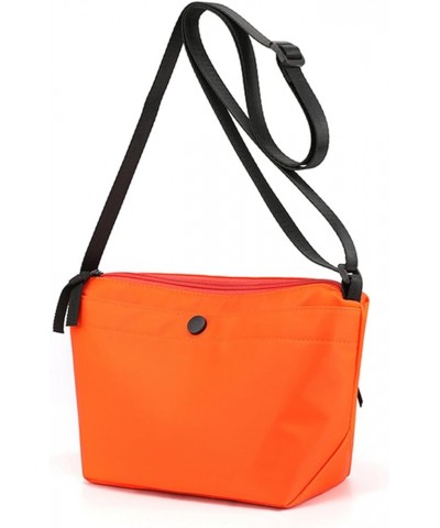 Sling Crossbody Bag for Women Men Casual Travel Work Satchel Daypack Adjustable Nylon Shoulder Handbag,Pink Orange $16.56 Totes