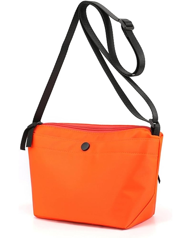 Sling Crossbody Bag for Women Men Casual Travel Work Satchel Daypack Adjustable Nylon Shoulder Handbag,Pink Orange $16.56 Totes