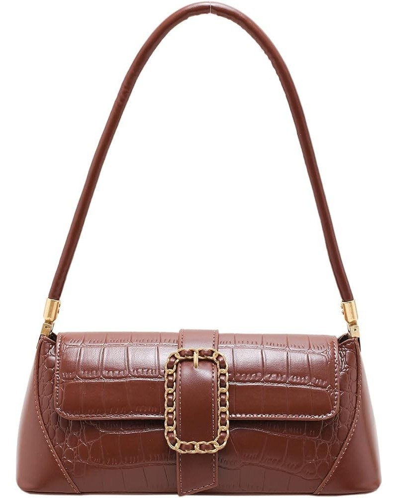 Classic Shoulder Bag,Retro Small Purse,Tote Bag for Women with Zipper Closure 5-brown $13.27 Totes