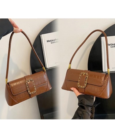 Classic Shoulder Bag,Retro Small Purse,Tote Bag for Women with Zipper Closure 5-brown $13.27 Totes